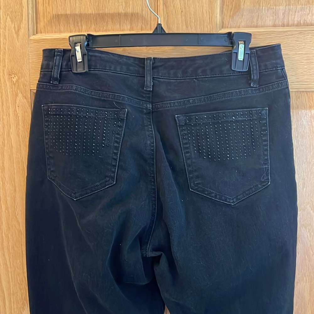 Jones New York Jeans - Beautiful Black Pants - Lexington Straight - Size 12 - Picture 6 of 16